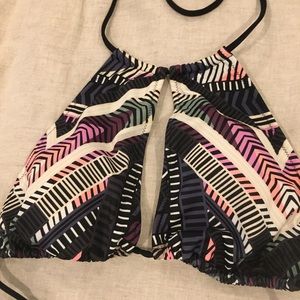 PINK tribal halter bikini top
